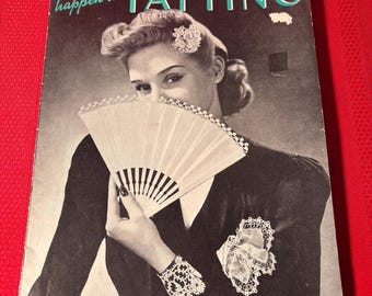 Nuevas cosas suceden con el frivolité, libro número 159, Copyright 1941, H-5486, C-9, segunda edición, folleto de manualidades antiguas, tejido, costura, crochet