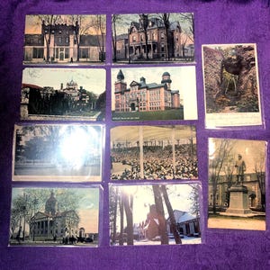 Cartoline, 50 cartoline antiche d'epoca dello Stato di New York, dai primi anni del 1900 al 1950, usate, con timbro postale