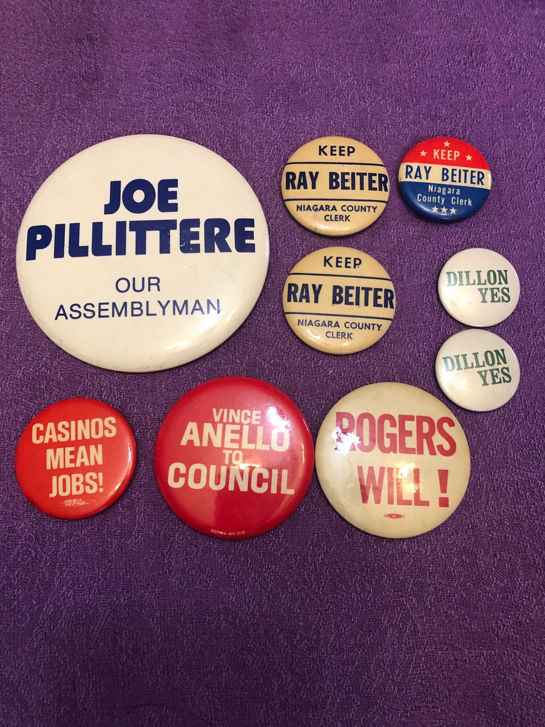 Vintage Niagara County Political Pins, 1976 2002, Lot of 9 Historical Pins Etsy
