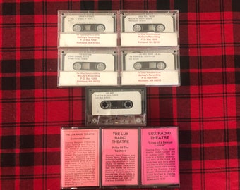 Lot de 8 cassettes audio vintage, Lux Radio Theatre, Le Magicien d'Oz, Jack Benny, Pride of the Yankees et plus