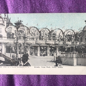 Arcade, Luna Park, Coney Island Carte postale, début des années 1900 No. 158 Inutilisé