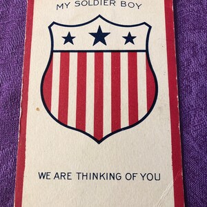 Carte postale patriotique My Soldier Boy, vers 1914
