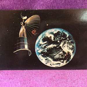 Satellite 6 in Orbit Postcard, Applications Technology of Satellite-6 in Orbit, NASA postcard, K101480