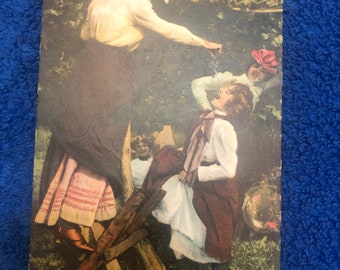 Edwardian Women Postkarte, gebraucht, abgestempelt am 17.07.1908