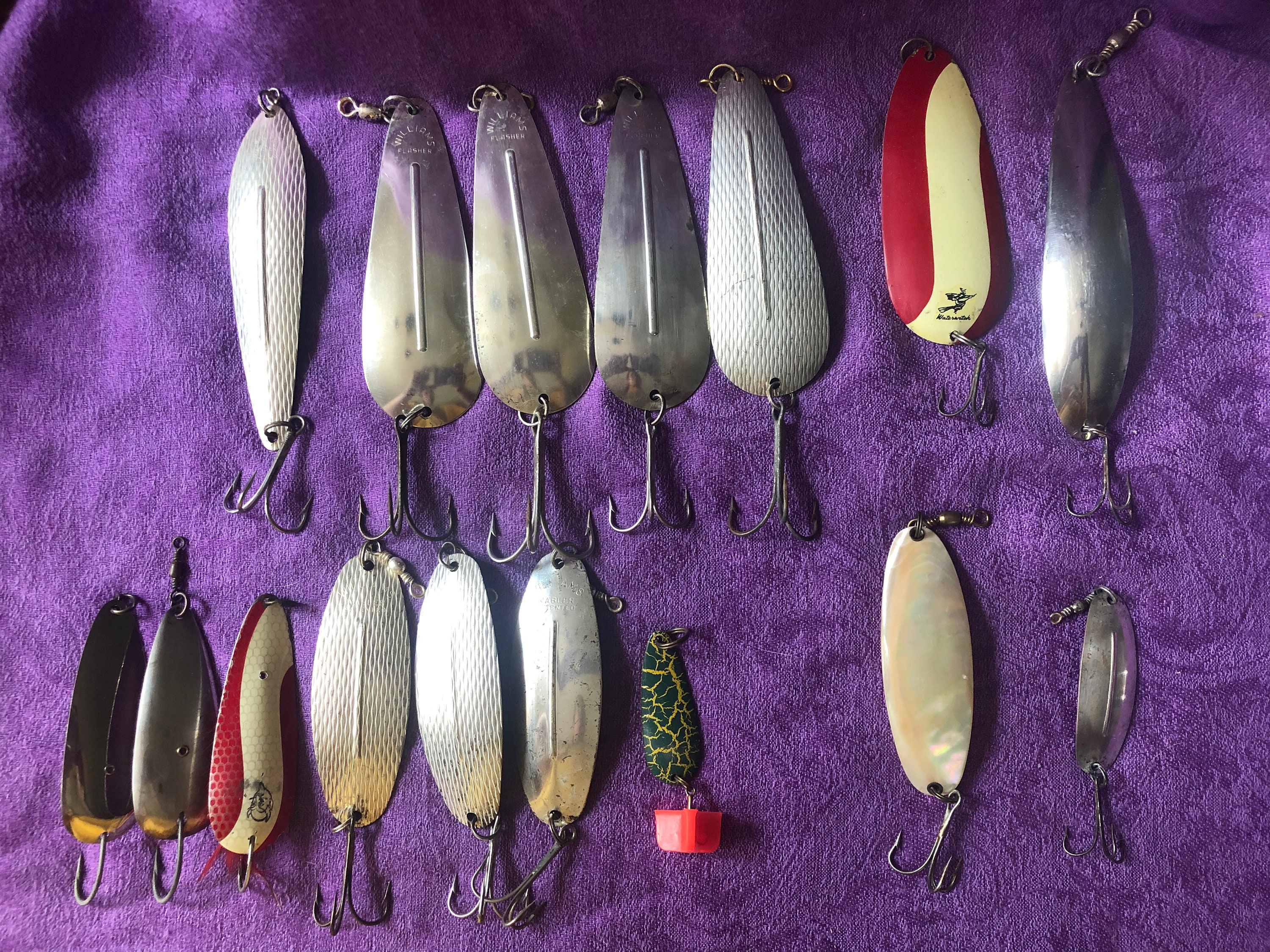 Vintage Fishing Lures, Spoons, Lot of 15