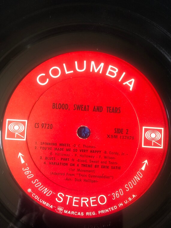 血と汗と涙 ビニールレコード オリジナル 1968 CS 9720 - Etsy 日本