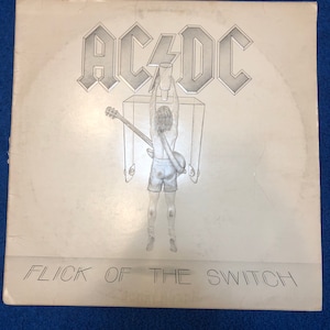 AC/DC, Flick of the Switch, Vinyl Record, original, 1983, 80100-1