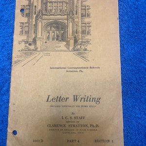 Redacción de cartas, Escuelas internacionales por correspondencia, folleto, edición 1, 1923