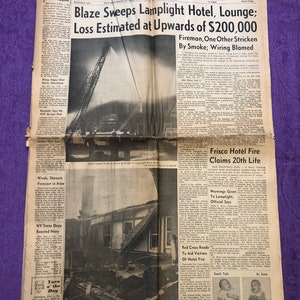 Tonawanda Newspaper, Saturday, January 7, 1961, Blaze Sweeps Lamplight Hotel