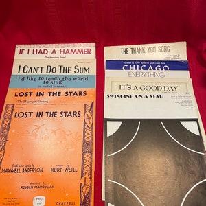 Sheet Music, Pick one, To Each His Own, The Thank You Song, Tony Bennett&#39;s Chicago, Everything Must Change, Etc.