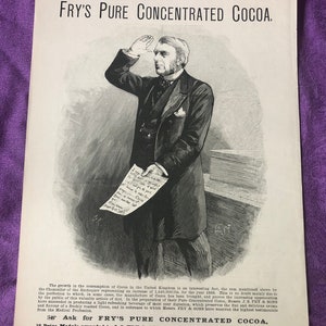 Fry’s Pure Concentrated Cocoa Newspaper, September 21, 1889