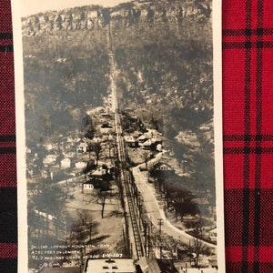 Pendenza, Lookout Mountain Tennessee Cartolina vintage, Inutilizzata, Bianco e nero, Cartolina fotografica, Bordo bianco