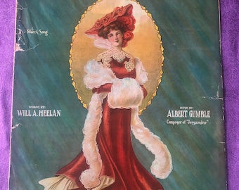 Vintage "Alice, Where Art Thou Going" Sheet Music, 1906