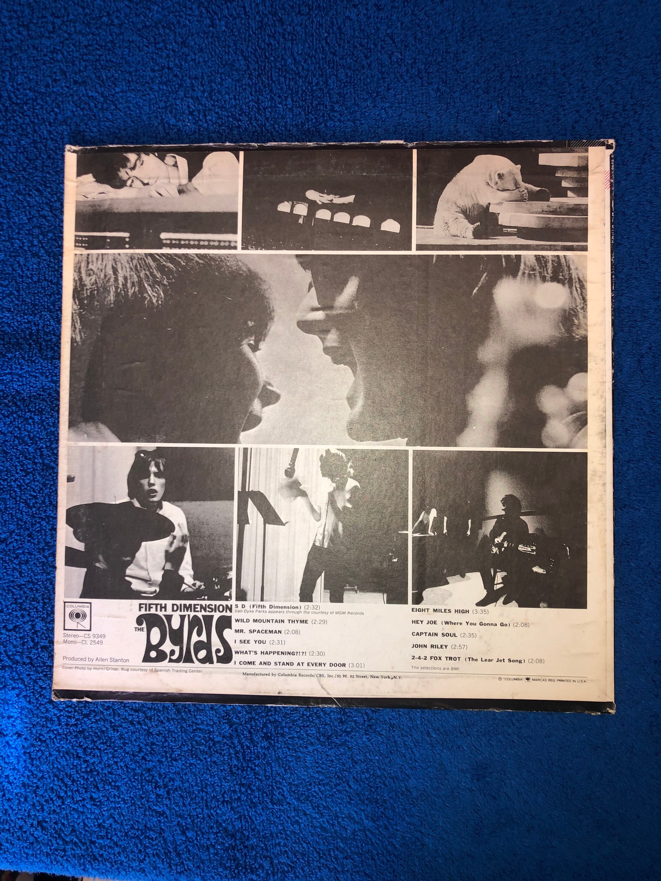 The Byrds Fifth Dimension Vinyl Record Original 1966 CS 9349