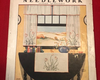 McCall Needlework Magazine, quartalsweise Ausgabe, Herbst 1924, 1378, Vintage Magazin, Ephemera