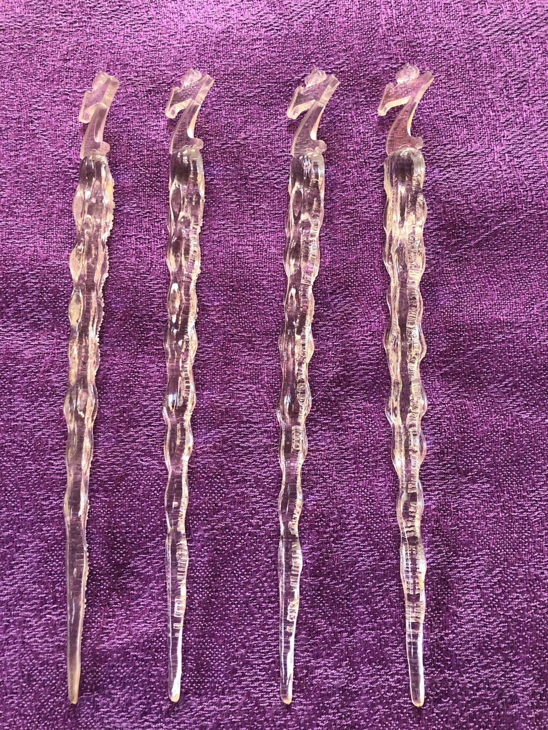 Seagrams 7 Branded Swizzle Sticks X 4, Stir Sticks, Clear Etsy