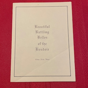 Beautiful Battling Belles of the Boudoir, Booklet, Topless Woman, Made in Cedar Falls, Iowa, 1927
