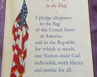 Pledge of Allegiance to the Flag Sheet Music, Musical Setting by Irving Caesar, 1955