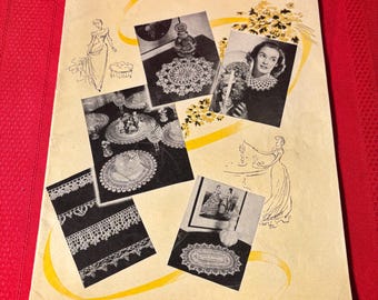 Diseños de frivolité y crochet, folleto, American Thread Company, Star Book 30, 1944