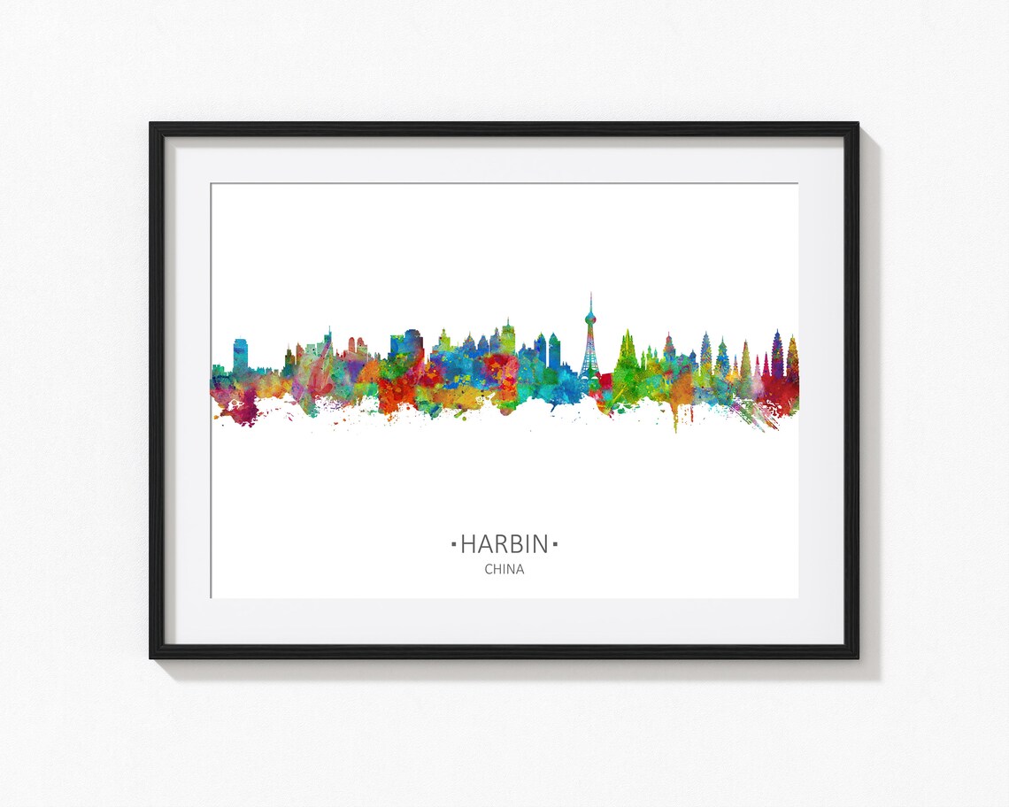 Harbin China Home Wall Artwork China City Art China City | Etsy
