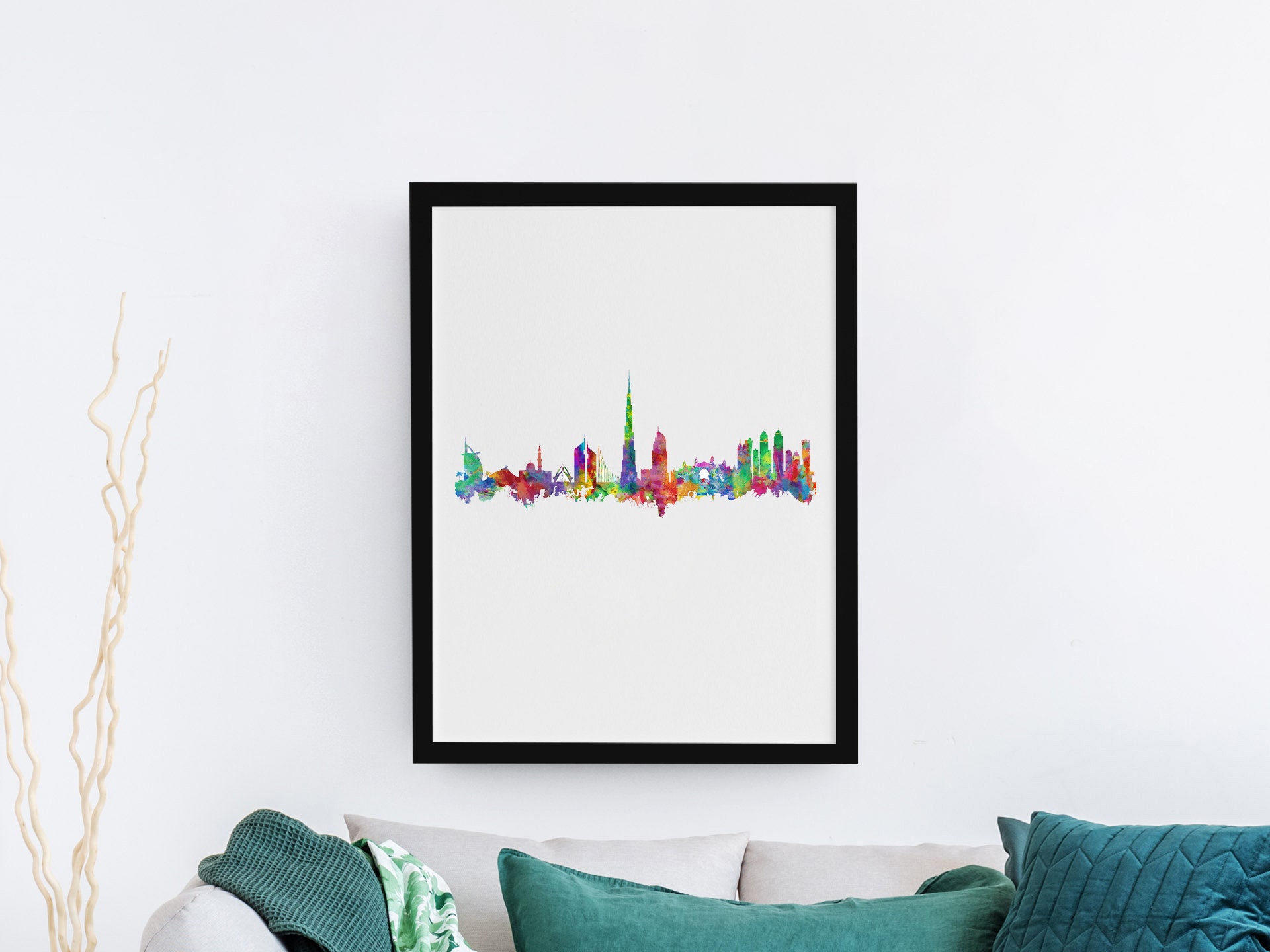 Giclée Prints Dubai Cityscape Dubai Art Print Dubai Decor Dubai UAE