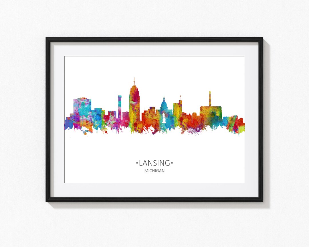 Lansing Gift Lansing Art Lansing MI Lansing Decor Etsy