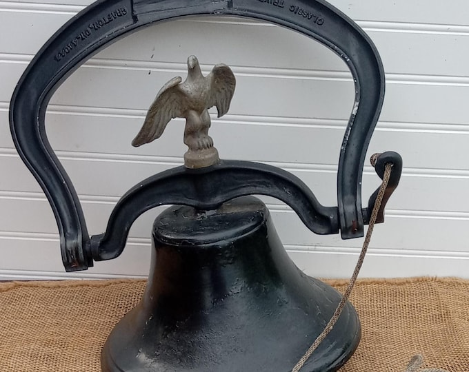 Vintage Dinner Bell With Eagle/ Rope Pull Bell/antique School Bell ...