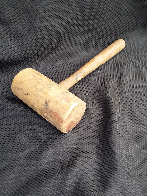 Vintage Hammer/ Wood Tool /antique Wood Hammer Etsy