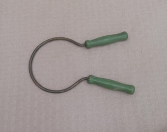 Vintage Canning Jar Lifter Tongs with Green Handles