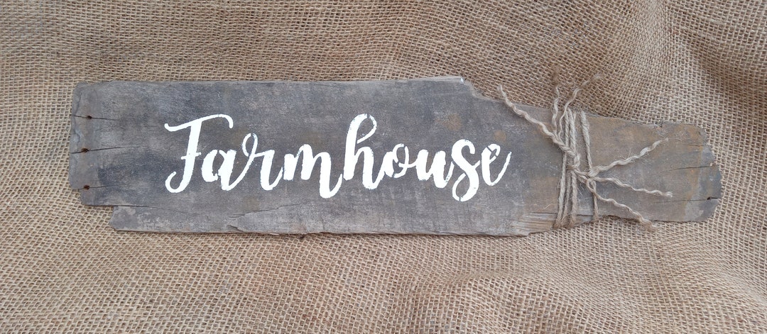 June Rustic Signs Rustic Farmhouse Wood Sign With Jute Rope - Etsy