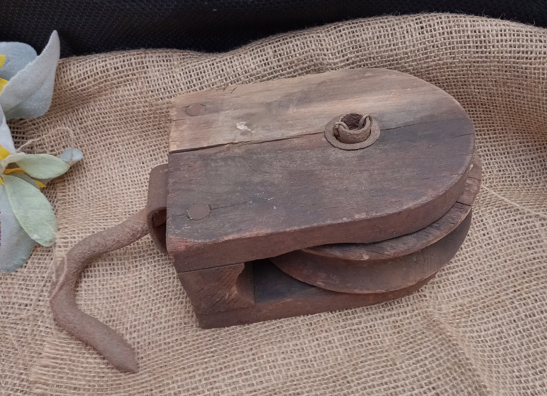 Vintage Wooden Pulley/antique Pulley/wooden Pulley - Etsy