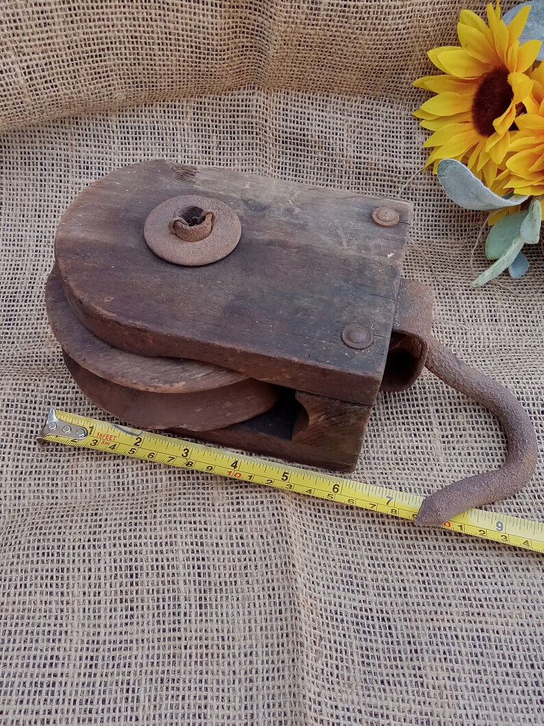 Vintage Wooden Pulley/antique Pulley/wooden Pulley - Etsy