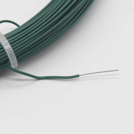 0.16 Eur/meter 32 M Iron Wire Green 1.0 Mm PVC Coated Binding Wire