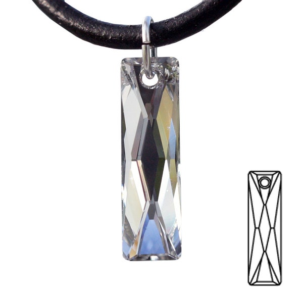 SWAROVSKI® pendant 6465 Queen Baguette ø 25 x 7 mm Crystal Comet Argent Light jewelry pendant