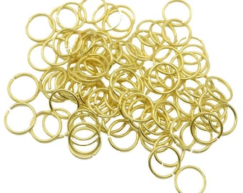 0,06 EUR/Stk. 100x Biegering Gold Messing 10x1mm Bindering Kettelring Kristallverbinder