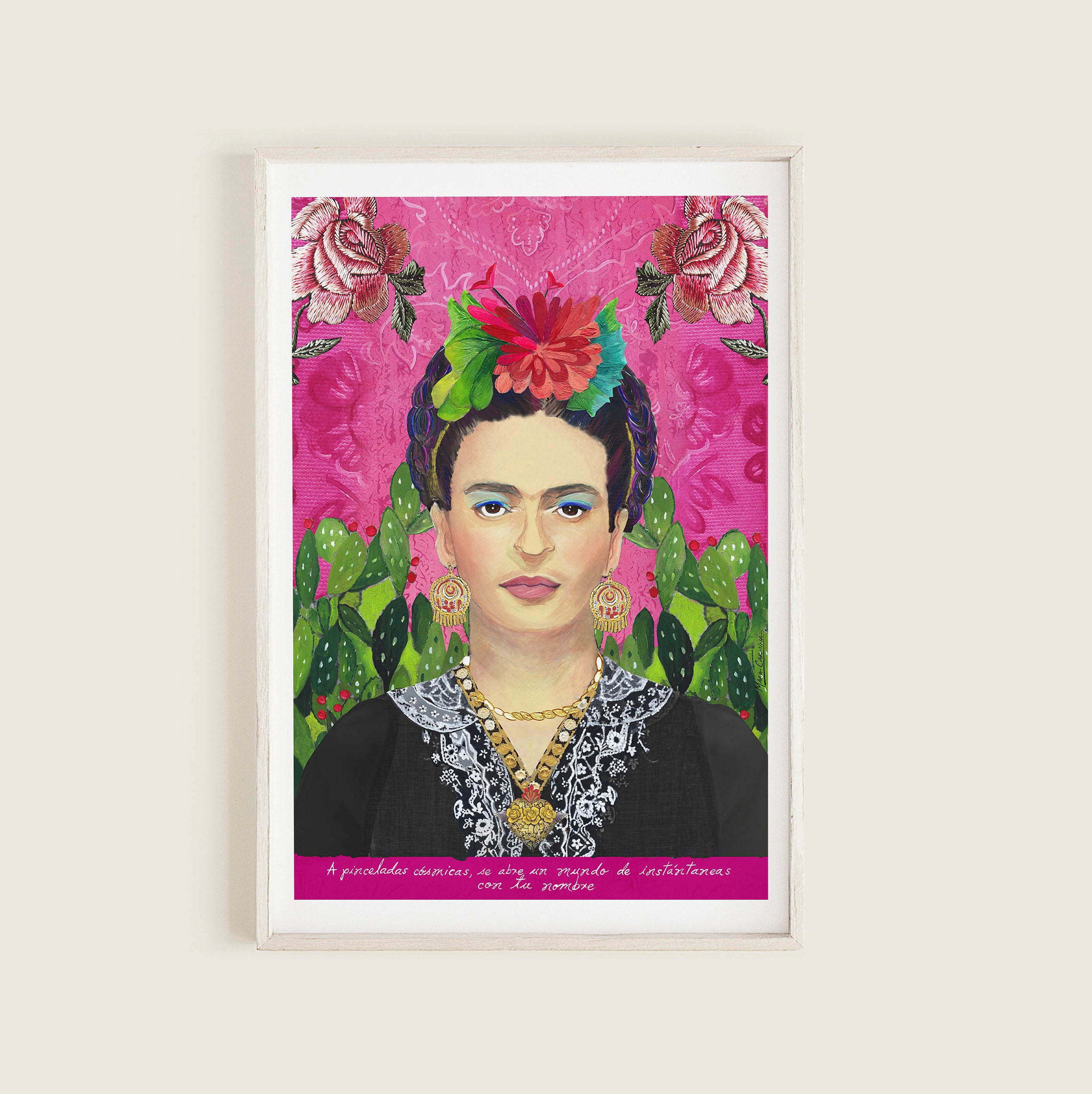 feminist art print bohemian large wall decor Frida Frida Kahlo boho decor