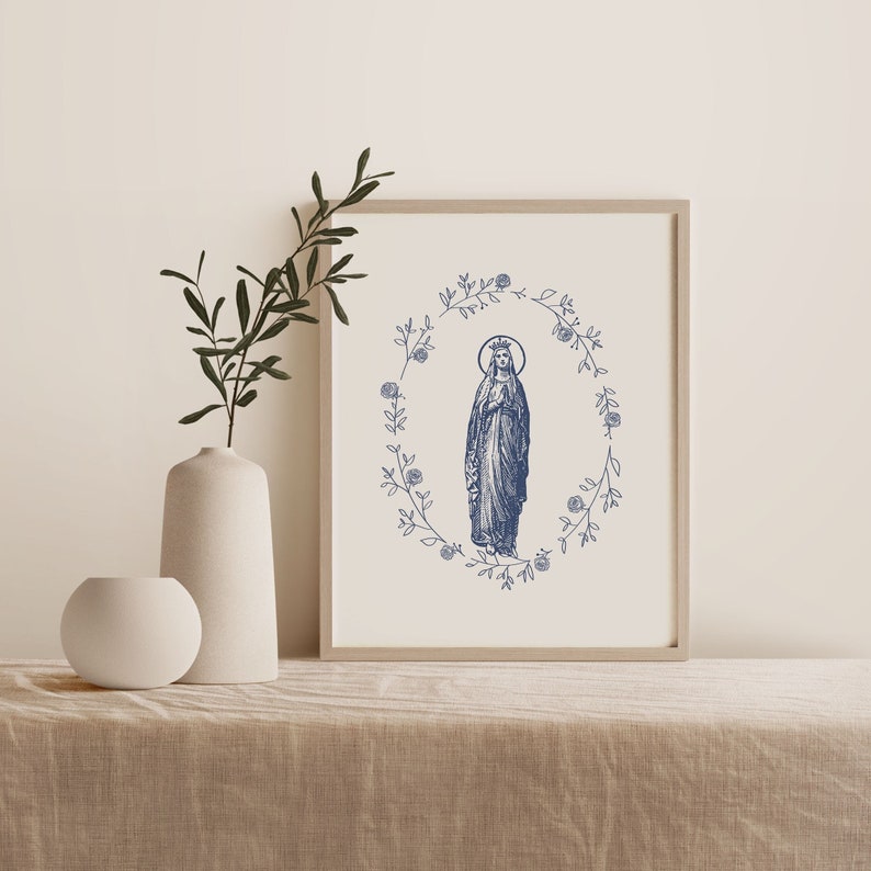 DOWNLOADABLE PRINT Our Lady of Lourdes Catholic Printable - Etsy