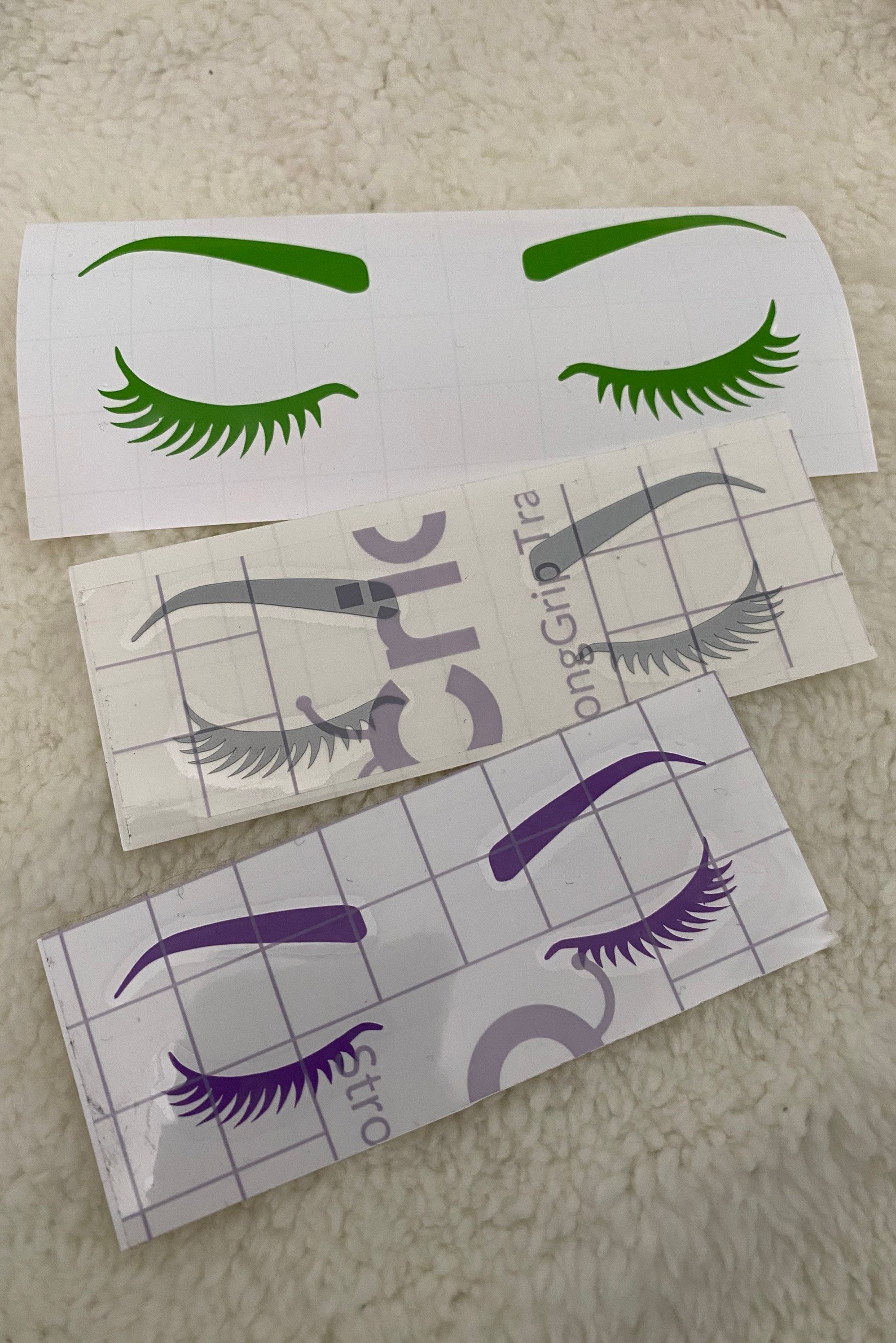 Eyelashes and eyebrow sticker beauty makeup girly decal Etsy