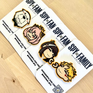 Handmade Anime Mini Pin: Spy Family Character Badge