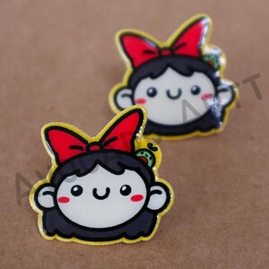 Kiki Pin: Mini Pin, Handmade Pin, Anime Pin, Manga, Hat pins, Witch, Anime Gift, manga, enamel pins, Halloween badge, Halloween pin