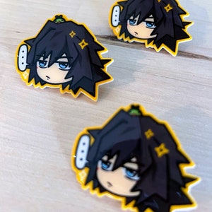 Anime Pin: Mini Pin, Handmade Pin, Anime Pin, Manga, Gifts, Hat pin, Demons, Water Breathing, manga, enamel pins, Easter gifts, Easter badge