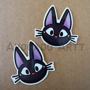 Jiji sticker: Anime Movie, Waterproof Sticker, Cat Lover, Handmade, Kawaii, Holiday Gift, Black Cat Stationery, anime sticker,Halloween Gift