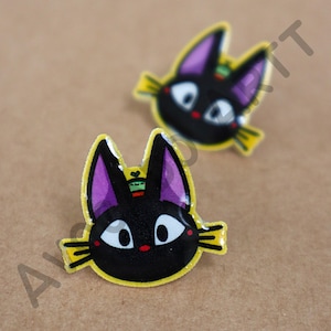 Jiji Cat Pin: Handmade Anime Enamel Pin