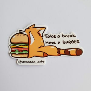 Laptop Sticker: ChiChi "Take a bomb have a Burger"