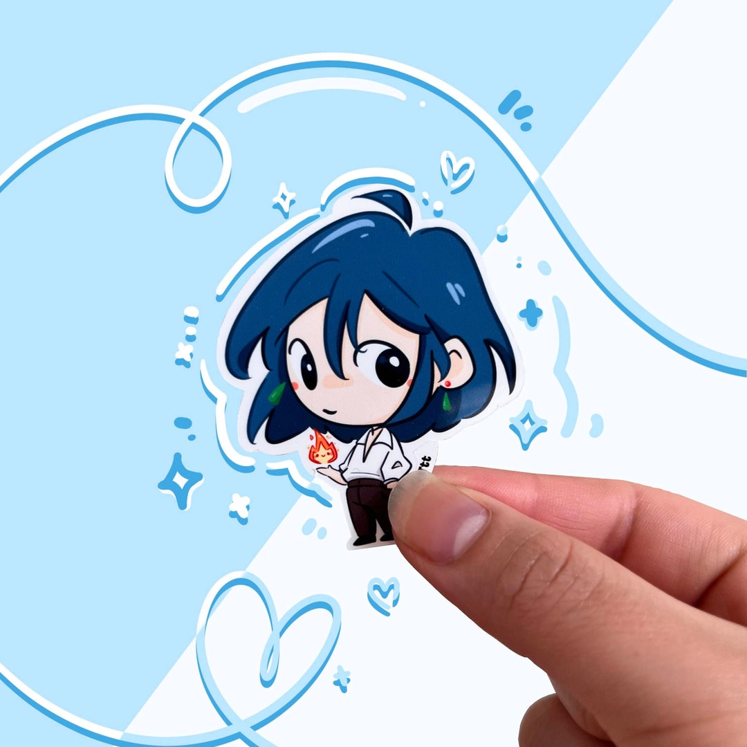 Howls Moving Castle Sticker, Anime, Howl and Sophie, Calcifer, Sticker ...