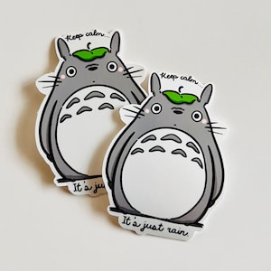 Totoro Sticker: Keep Calm Anime Decal - Weatherproof Gloss