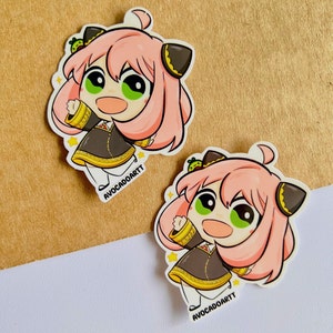 Anya Anime Sticker: Spy x Family, Kawaii Waterproof Decal