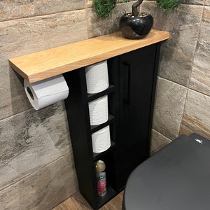Porta rotolo di carta igienica in legno rustico