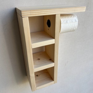 Rustic Wood Toilet Roll Paper Holder