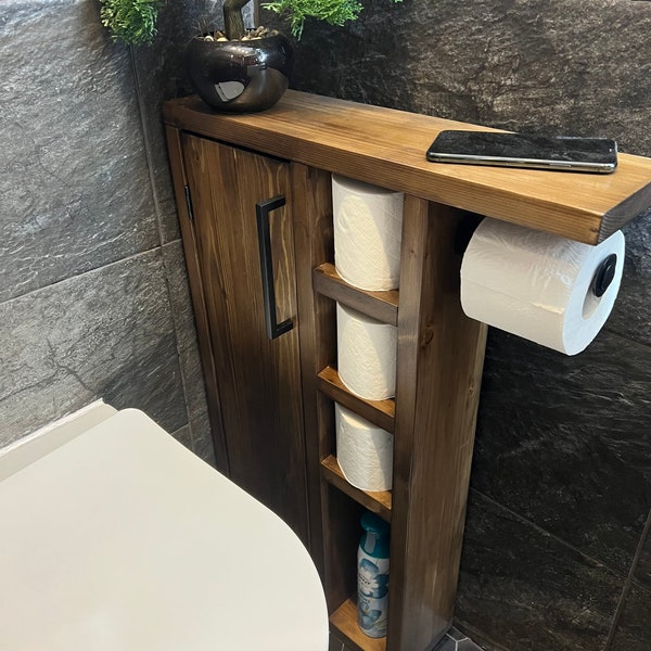 Rustic Wood Toilet Roll Paper Holder